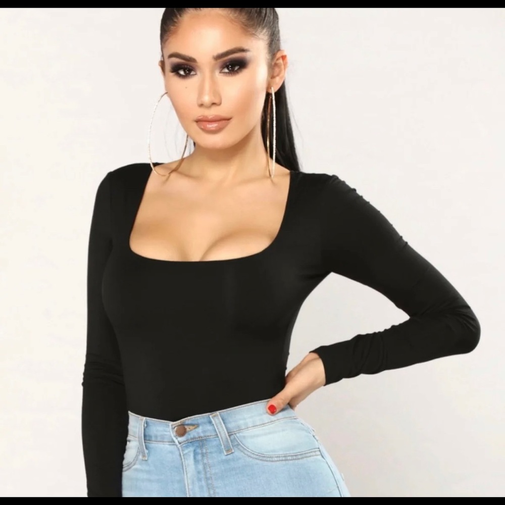 Anything But Square Long Sleeve Bodysuit L